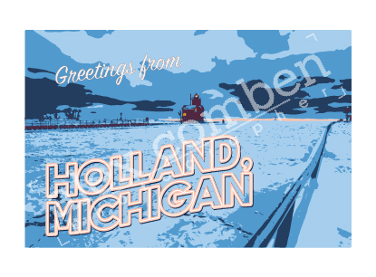 Vintage-style Postcard Designs (Set of 6) - Image 4
