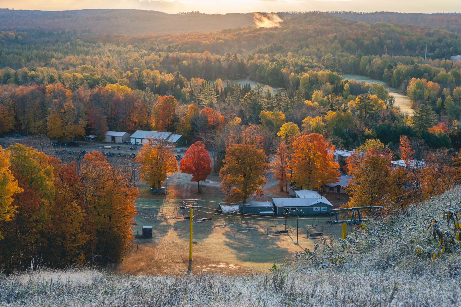 autumn morning at Shanty Creek