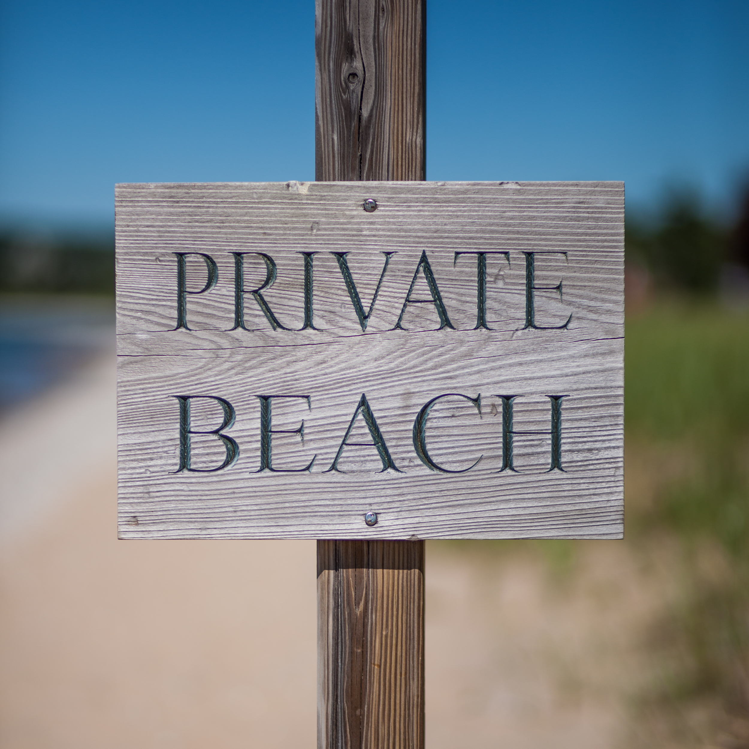 private beach