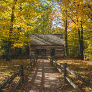 the cabin at Old Mission