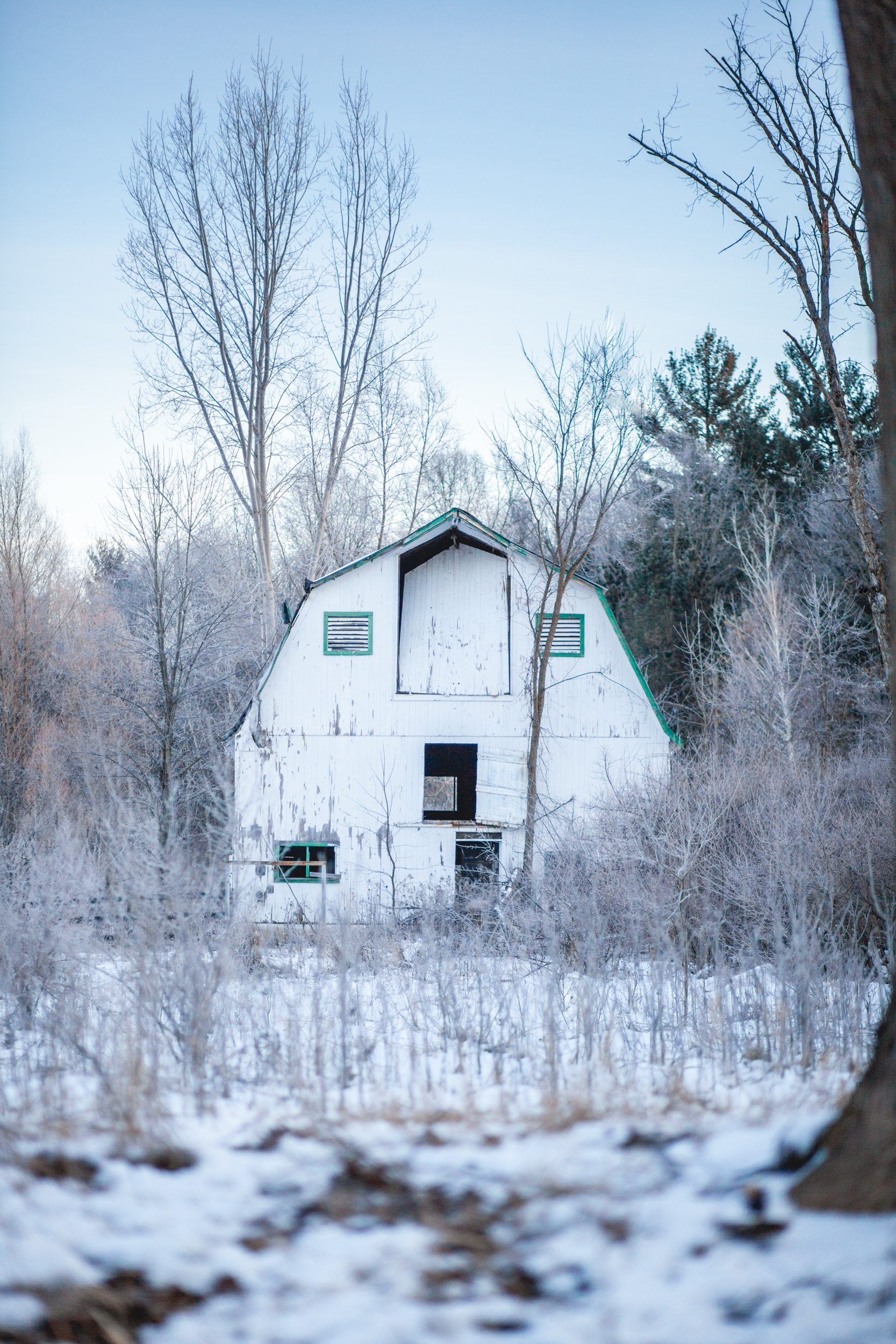 winter barn
